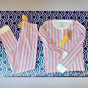 Roller Rabbit Kids Size 12 Party (Multi) Stripe Pajamas. 100% Pima Cotton. NWT